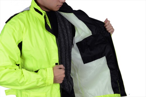 Green Reflective Raincoat Jacket