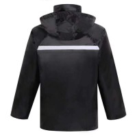 Black Reflective Raincoat